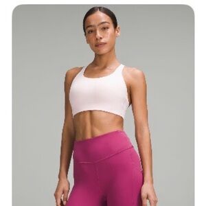Lululemon Energy High Support Bra in Light Pink
